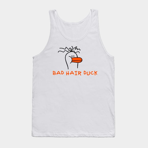 Bad Hair Duck Tank Top by schlag.art